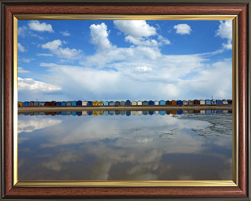 Beach hut reflections Clacton-on-Sea Essex Photo Print - Canvas - Framed Photo Print - Hampshire Prints