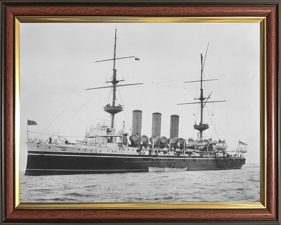 HMS Hyacinth (1898) Royal Navy Highflyer class cruiser Photo Print or Framed Print - Hampshire Prints