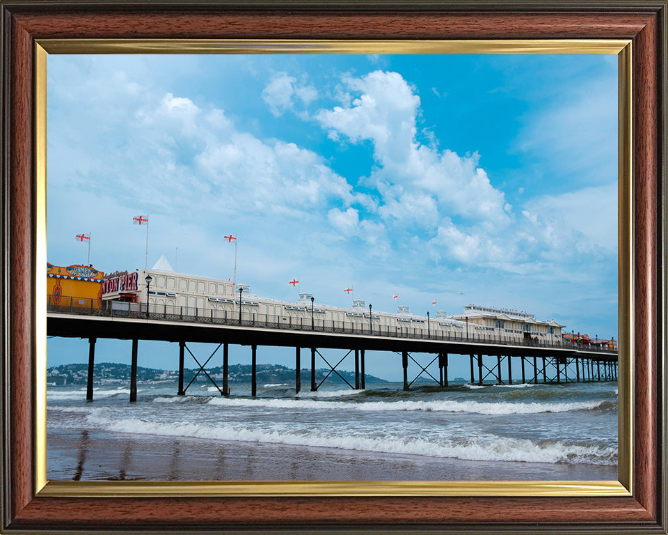 Paignton Pier Devon in winter Photo Print - Canvas - Framed Photo Print - Hampshire Prints