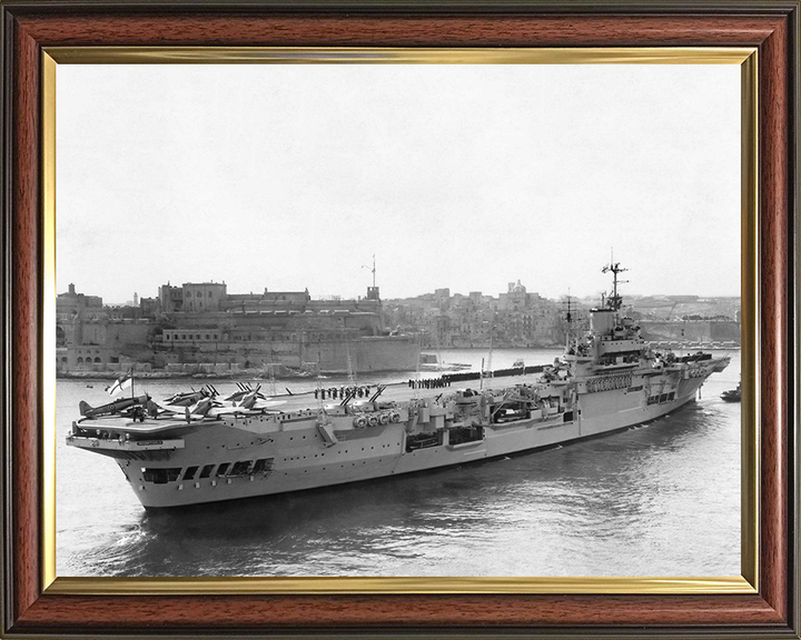 HMS Indomitable (92) Royal Navy Modified Illustrious class aircraft carrier Photo Print or Framed Print - Hampshire Prints