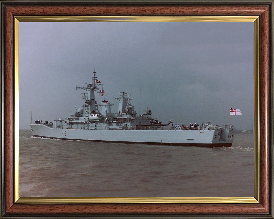 HMS Galatea F18 Royal Navy Leander Class Frigate Photo Print or Framed Print - Hampshire Prints