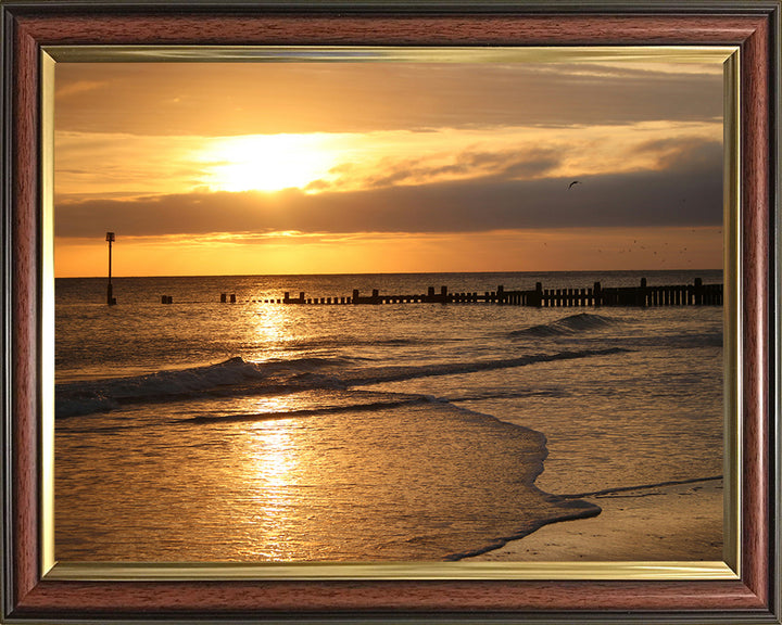 Overstrand Beach Norfolk at sunset Photo Print - Canvas - Framed Photo Print - Hampshire Prints