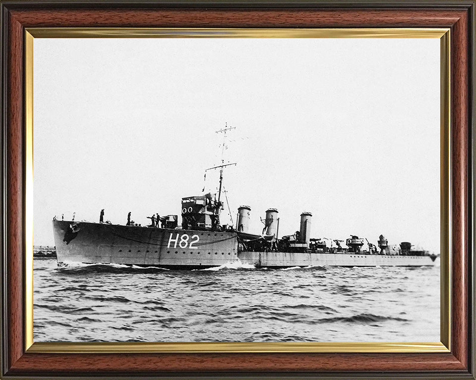 HMS Restless H82 Royal Navy R class destroyer Photo Print or Framed Print - Hampshire Prints