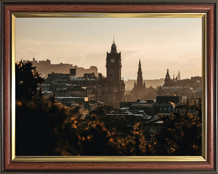 Edinburgh from Calton Hill Scotland at sunset Photo Print - Canvas - Framed Photo Print - Hampshire Prints