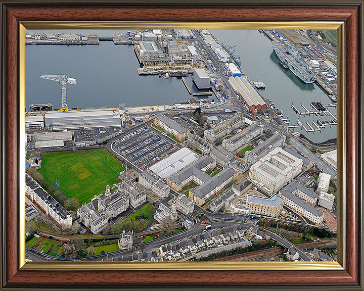 HMS Drake shore establishment Aerial Photo Print or Framed Photo Print - Hampshire Prints