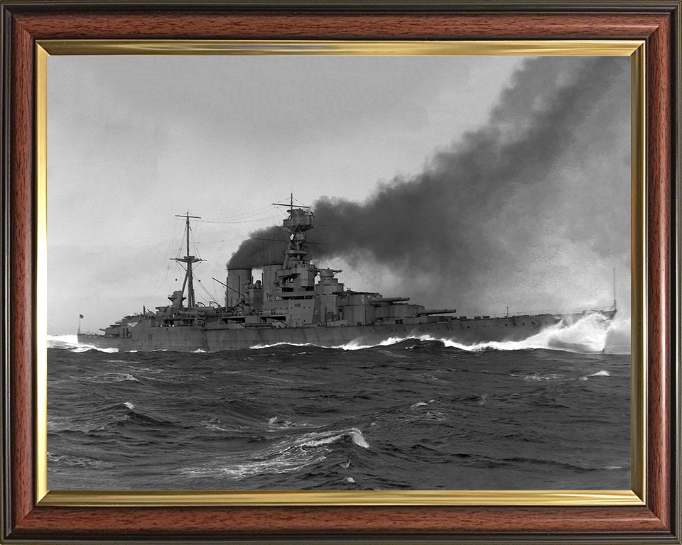 HMS Hood (51) Royal Navy Admiral class battlecruiser Photo Print or Framed Print - Hampshire Prints