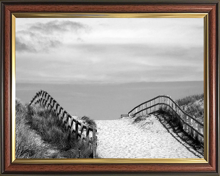 Path to Horsey Gap beach Norfolk black and white Photo Print - Canvas - Framed Photo Print - Hampshire Prints