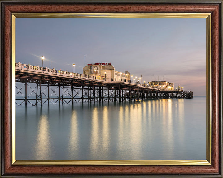 Worthing Pier West Sussex after sunset Photo Print - Canvas - Framed Photo Print - Hampshire Prints