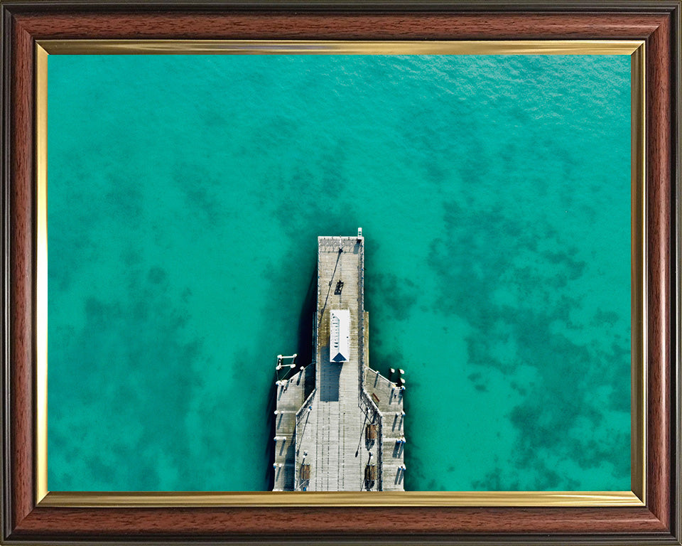 Swanage Pier Dorset from above Photo Print - Canvas - Framed Photo Print - Hampshire Prints