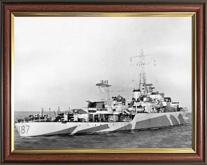 HMS Kite U87 Royal Navy Modified Black Swan Class sloop Photo Print or Framed Print - Hampshire Prints