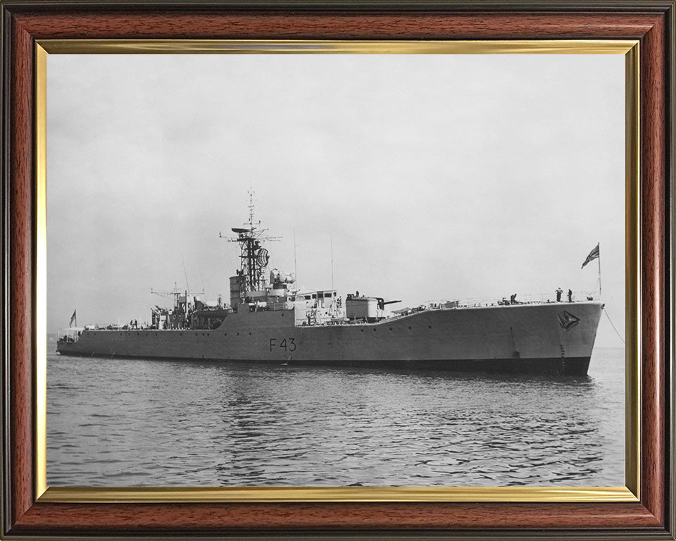 HMS Torquay F43 Royal Navy Whitby class frigate Photo Print or Framed Print - Hampshire Prints