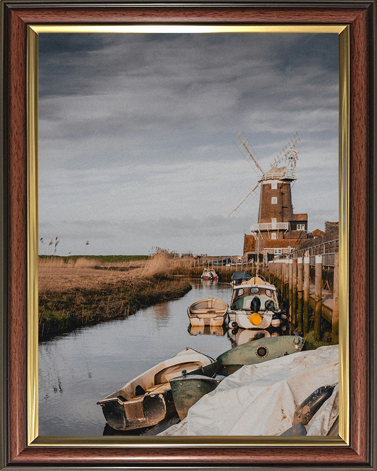 Boats as Cley next the Sea windmill Norfolk Photo Print - Canvas - Framed Photo Print - Hampshire Prints