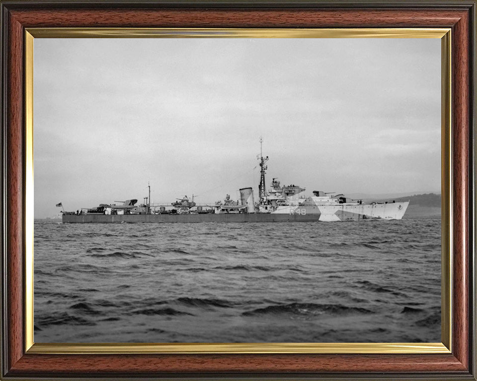 HMS Wrangler R48 Royal Navy W Class destroyer Photo Print or Framed Print - Hampshire Prints