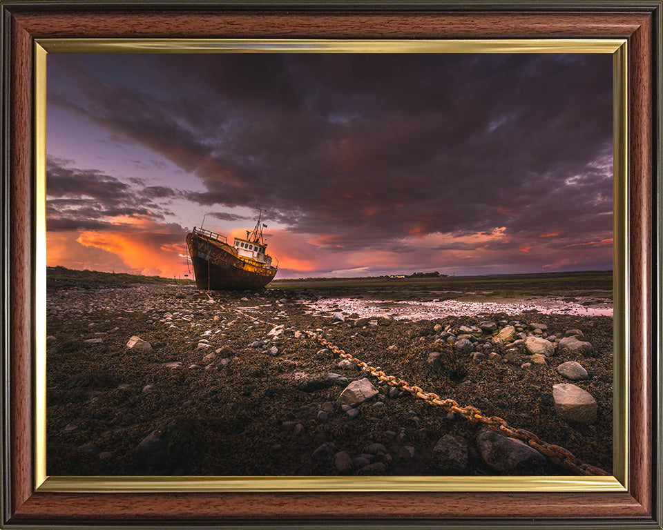 Roa Island Cumbria shipwreck at sunset Photo Print - Canvas - Framed Photo Print - Hampshire Prints