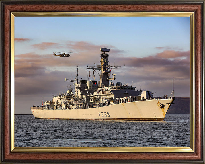 HMS Northumberland F238 Royal Navy type 23 Frigate Photo Print or Framed Print - Hampshire Prints