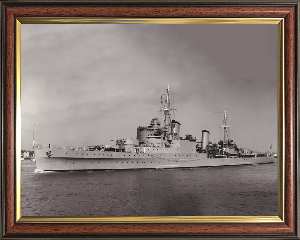 HMS Glasgow C21 Royal Navy Town class light cruiser Photo Print or Framed Print - Hampshire Prints