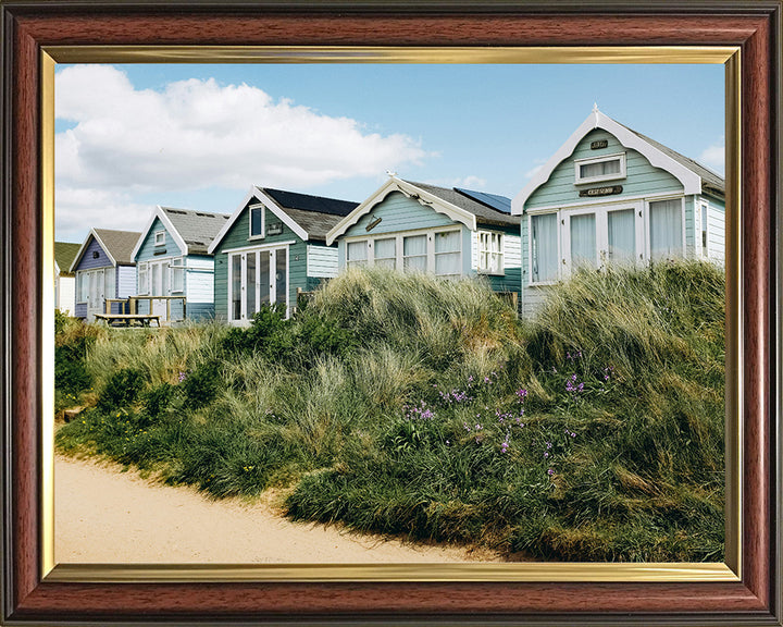 Mudeford Quay beach huts Dorset in summer Photo Print - Canvas - Framed Photo Print - Hampshire Prints