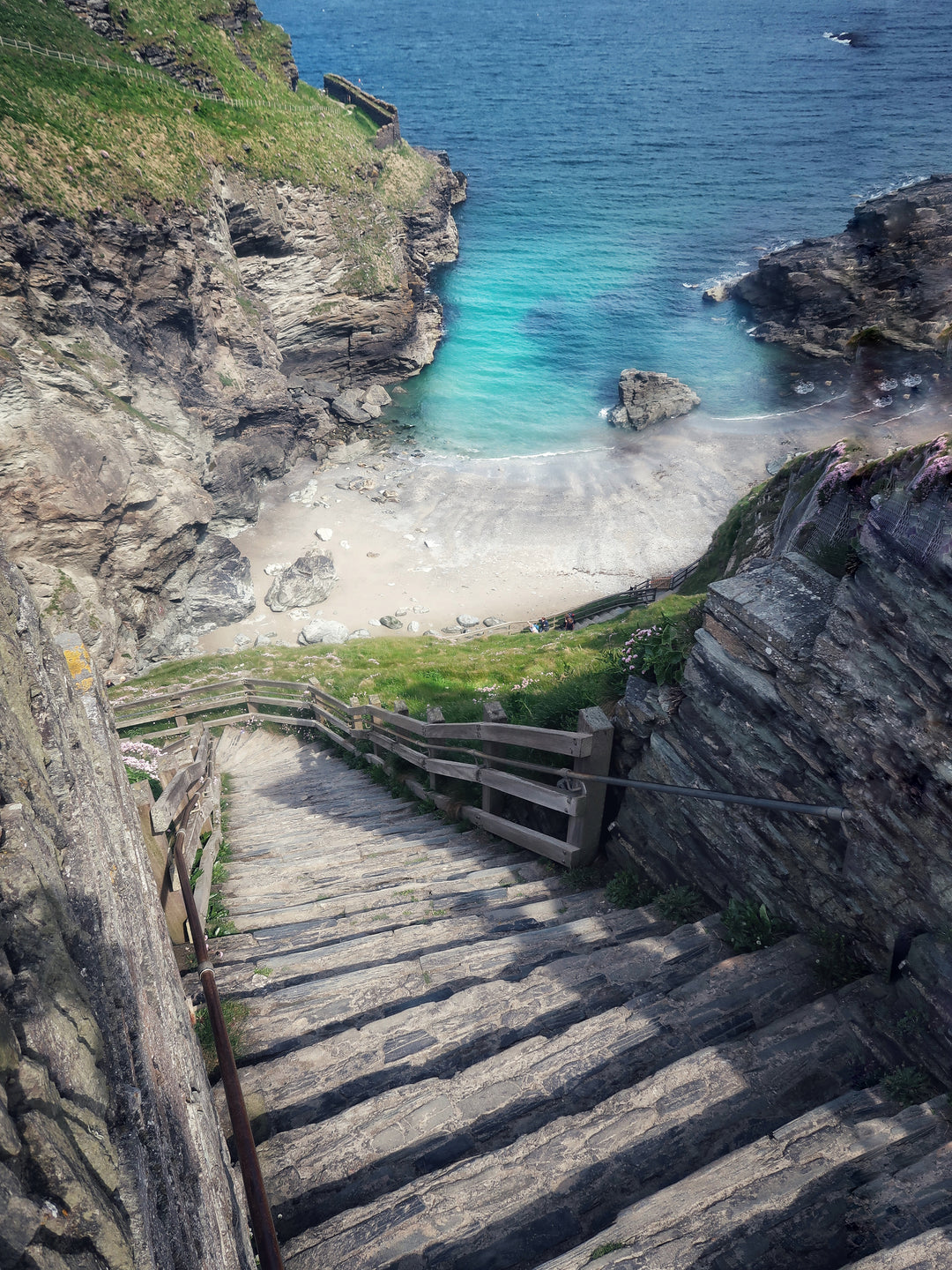 Tintagel Castle Steps in Cornwall Photo Print - Canvas - Framed Photo Print - Hampshire Prints