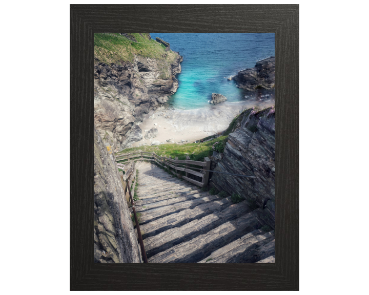 Tintagel Castle Steps in Cornwall Photo Print - Canvas - Framed Photo Print - Hampshire Prints