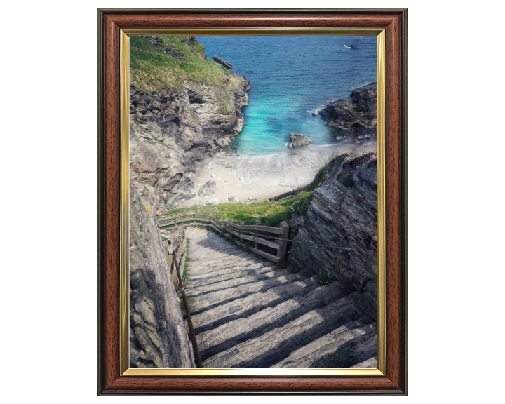 Tintagel Castle Steps in Cornwall Photo Print - Canvas - Framed Photo Print - Hampshire Prints