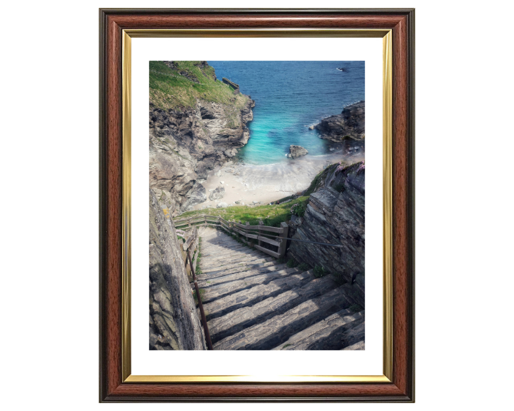 Tintagel Castle Steps in Cornwall Photo Print - Canvas - Framed Photo Print - Hampshire Prints