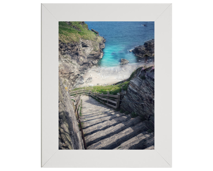 Tintagel Castle Steps in Cornwall Photo Print - Canvas - Framed Photo Print - Hampshire Prints