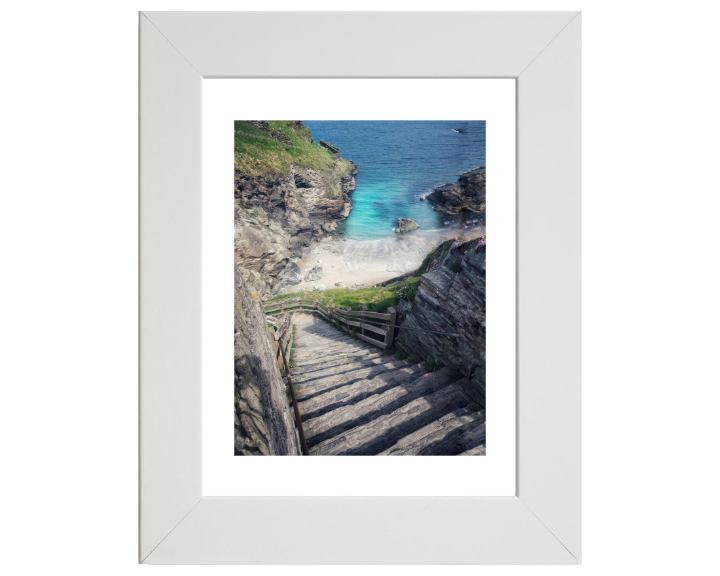 Tintagel Castle Steps in Cornwall Photo Print - Canvas - Framed Photo Print - Hampshire Prints