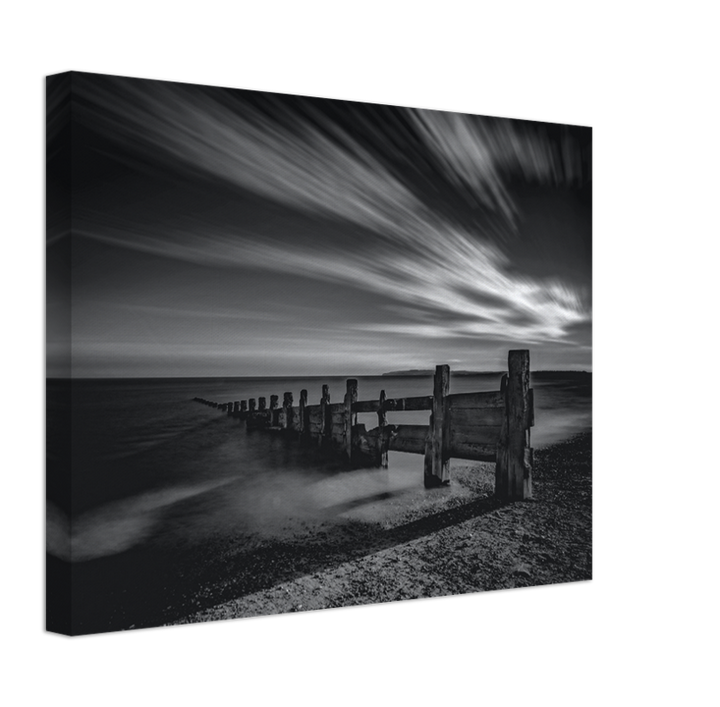 Camber Sands beach East Sussex black and white Photo Print - Canvas - Framed Photo Print - Hampshire Prints