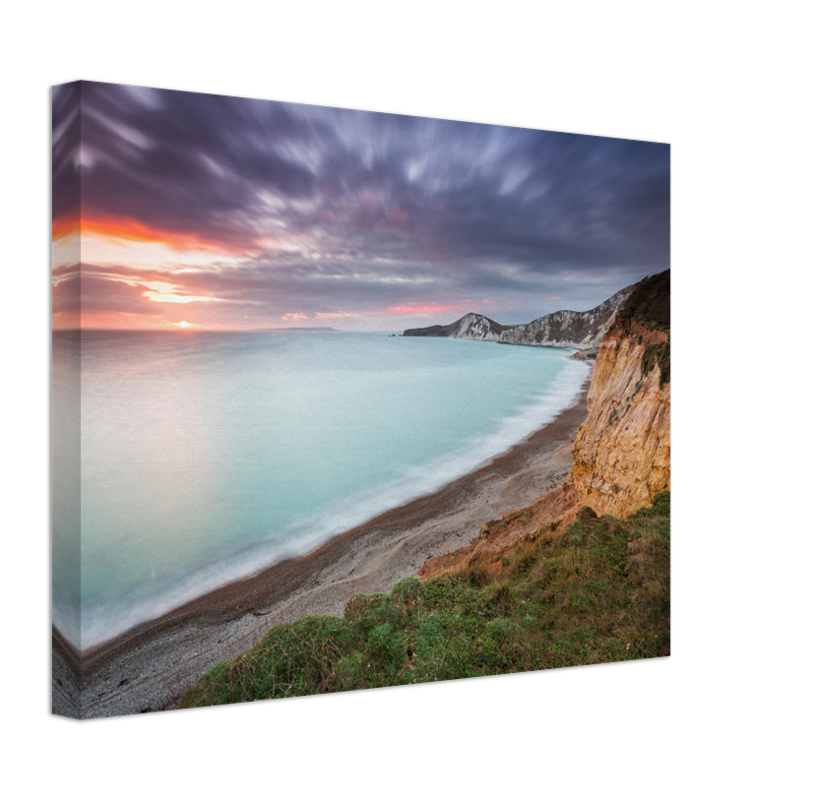 The Jurassic Coast Dorset at sunset Photo Print - Canvas - Framed Photo Print - Hampshire Prints