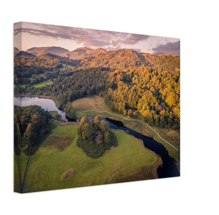 Elterwater the Lake District Cumbria from above Photo Print - Canvas - Framed Photo Print - Hampshire Prints