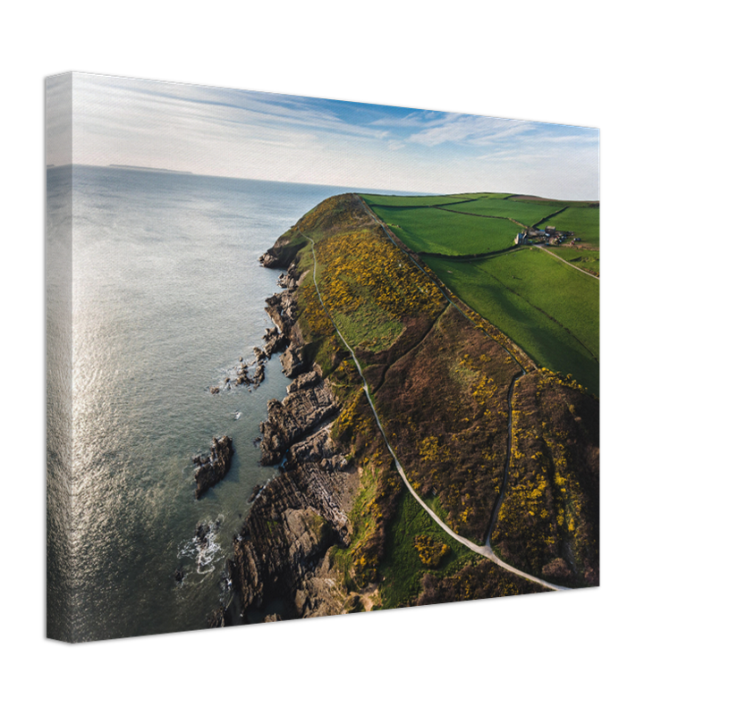 Croyde Bay Devon from above Photo Print - Canvas - Framed Photo Print - Hampshire Prints