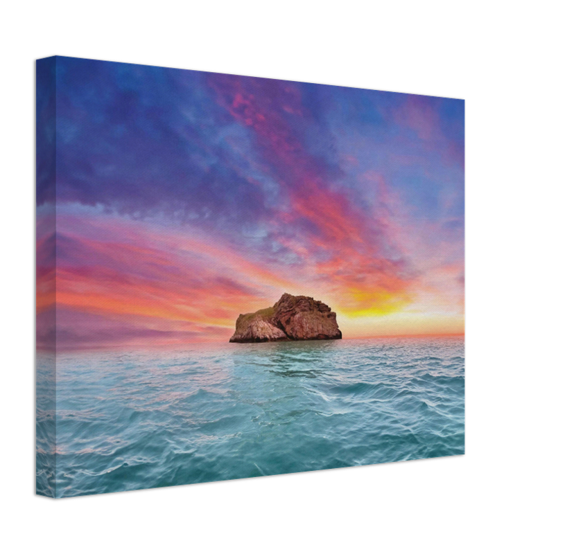 The Orestone Rock Devon at sunset Photo Print - Canvas - Framed Photo Print - Hampshire Prints