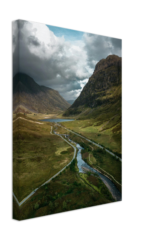 Glencoe in the Highlands of Scotland from above Photo Print - Canvas - Framed Photo Print - Hampshire Prints