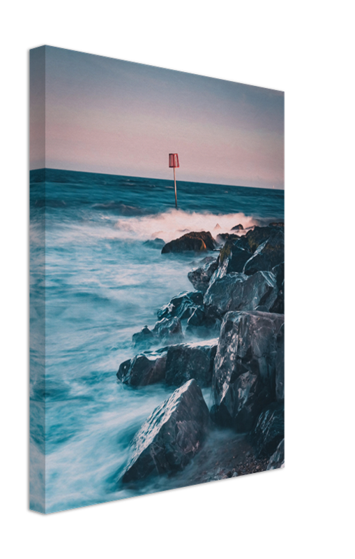 Rocky Sunset at Hayling Island beach Hampshire Photo Print - Canvas - Framed Photo Print - Hampshire Prints