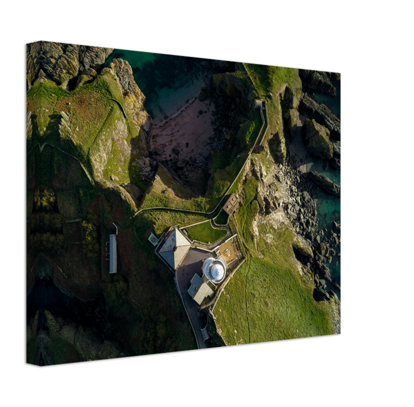 Start Point Lighthouse Devon from above in spring Photo Print - Canvas - Framed Photo Print - Hampshire Prints