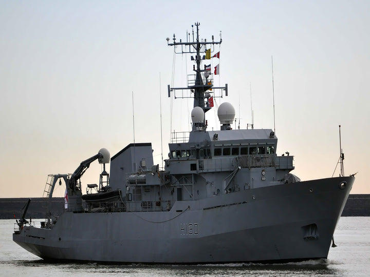 HMS Roebuck H130 Royal Navy coastal survey vessel Photo Print or Framed Print - Hampshire Prints