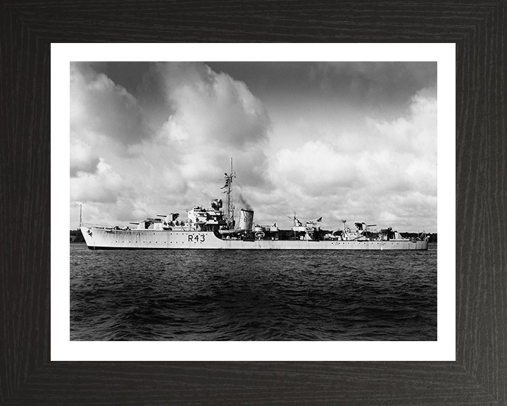 HMS Comus R43 Royal Navy C class destroyer Photo Print or Framed Print - Hampshire Prints