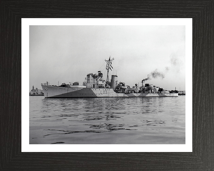 HMS Badsworth L03 Royal Navy Hunt class escort Destroyer Photo Print or Framed Print - Hampshire Prints