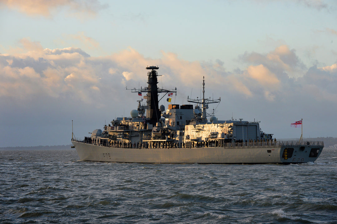 HMS Kent F78 Royal Navy Type 23 frigate Photo Print or Framed Print - Hampshire Prints