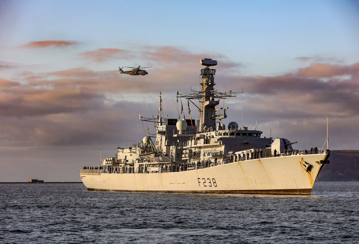 HMS Northumberland F238 Royal Navy type 23 Frigate Photo Print or Framed Print - Hampshire Prints