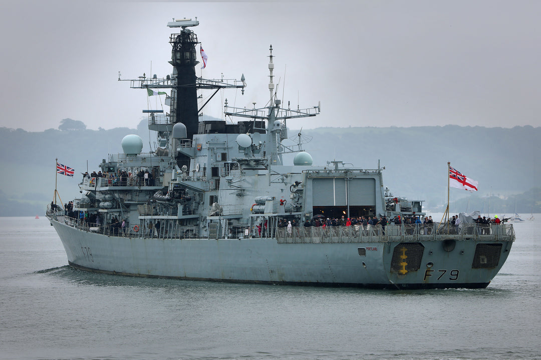 HMS Portland F79 Royal Navy Type 23 frigate Photo Print or Framed Print - Hampshire Prints