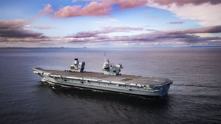 HMS Prince of Wales R09 Royal Navy Queen Elizabeth Class aircraft carrier Photo Print or Framed Print - Hampshire Prints