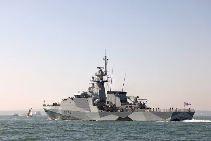 HMS Spey P234 Royal Navy River class offshore patrol vessel Photo Print or Framed Print - Hampshire Prints