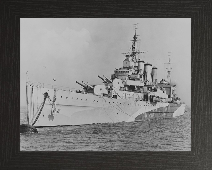 HMS Cumberland (57) Royal Navy County class heavy cruiser Photo Print or Framed Print - Hampshire Prints