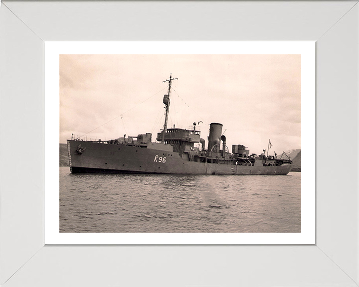 HMS Aubrietia K96 Royal Navy Flower class corvette Photo Print or Framed Print - Hampshire Prints