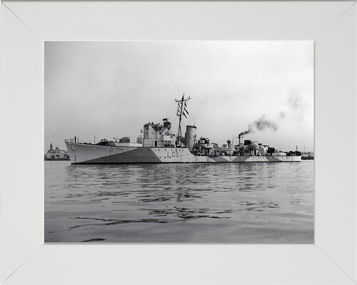 HMS Badsworth L03 Royal Navy Hunt class escort Destroyer Photo Print or Framed Print - Hampshire Prints