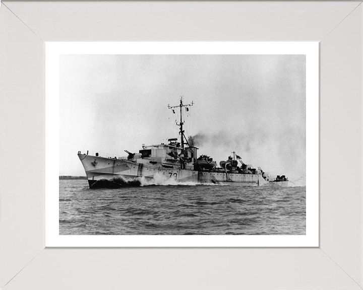 HMS Brissenden L79 Royal Navy Hunt class escort destroyer Photo Print or Framed Print - Hampshire Prints