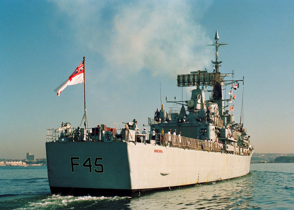 HMS Minerva F45 Royal Navy Leander class Frigate Photo Print or Framed Print - Hampshire Prints