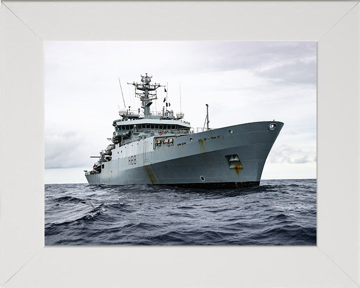 HMS Enterprise H88 Royal Navy hydrographic survey vessel Photo Print or Framed Print - Hampshire Prints