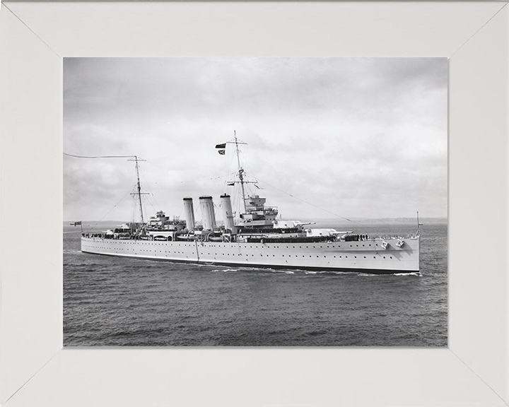 HMS Cornwall (56) Royal Navy County class heavy cruiser Photo Print or Framed Print - Hampshire Prints